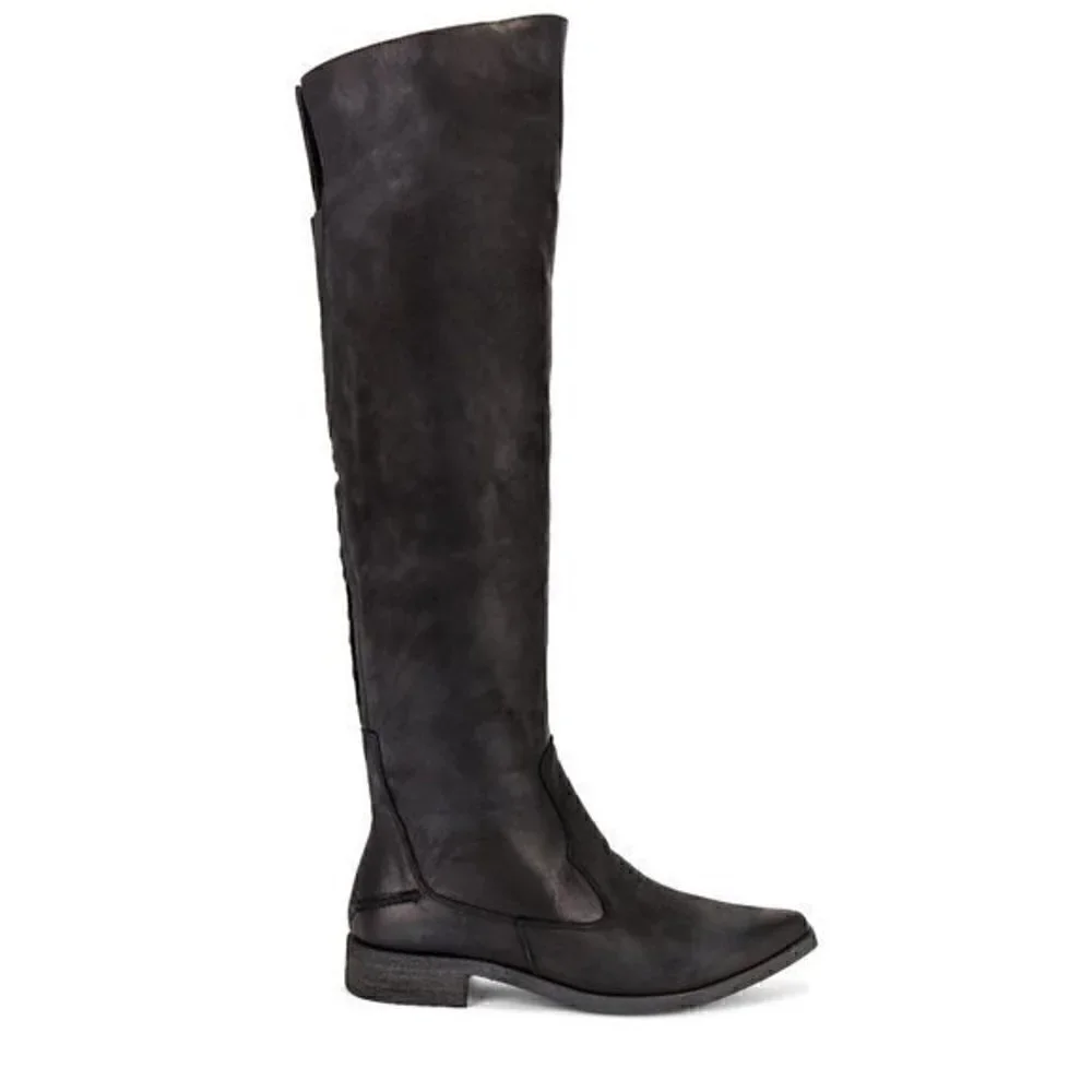 Free People Brenna OTK Boot Black Size 36 NWT